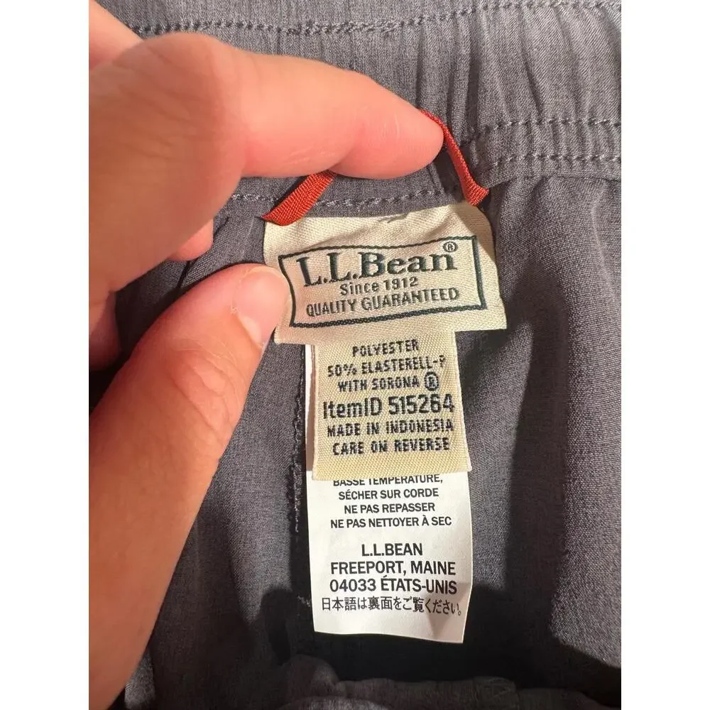 L.L.Bean Mens Pants Grey‎ Jogger Activewear Zippered Pocket Performance Large L - Picture 5 of 11